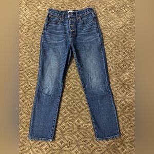Madewell Dark Blue Straight Leg Jeans